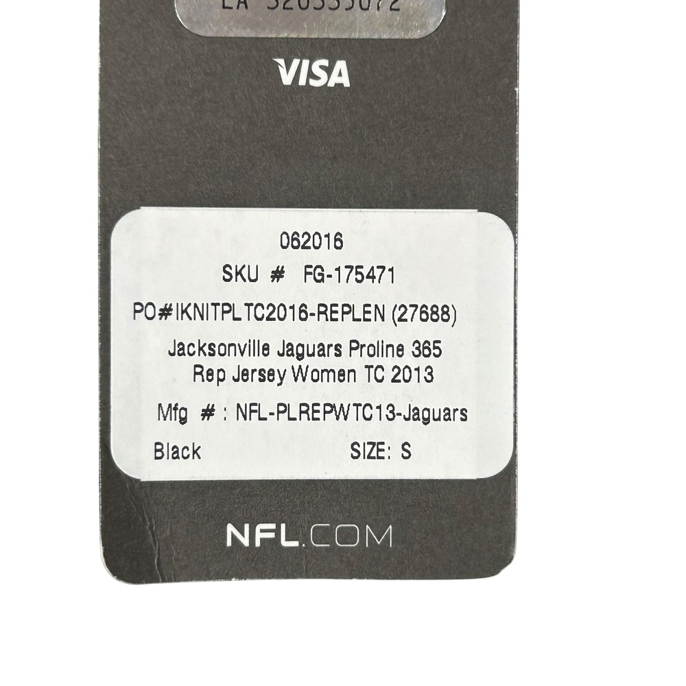 NEW Jacksonville Jaguars Jersey‎ Womens S Black Teal Blank NFL Pro Line Football - Picture 6 of 11